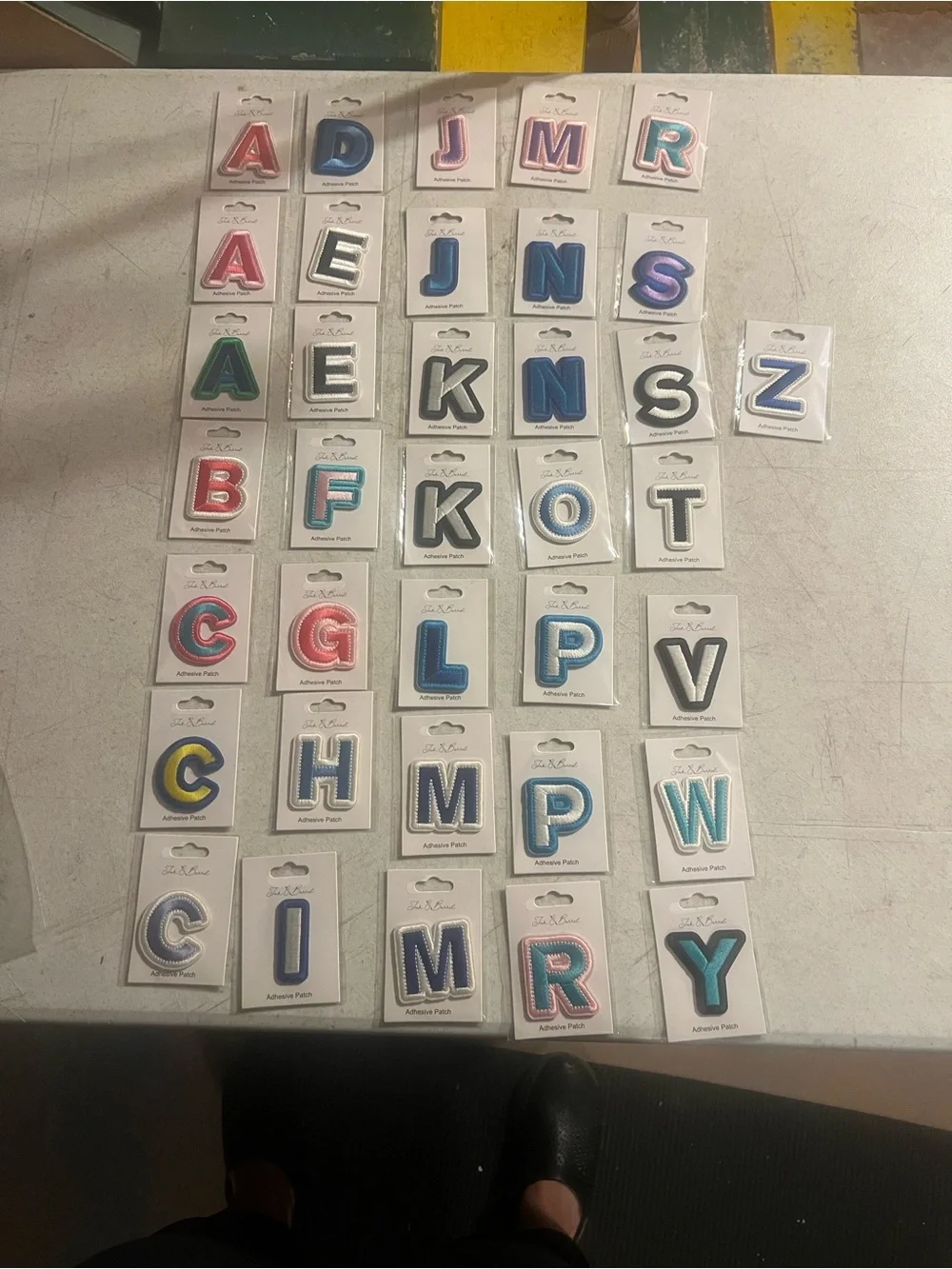 Alphabet Iron-On Letter Patches - Assorted Colors #3